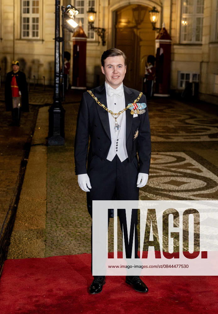 Amalienborg Prince Christian arrive for the New Years reception at Christian palace in Copenhagen, Denmark. Â