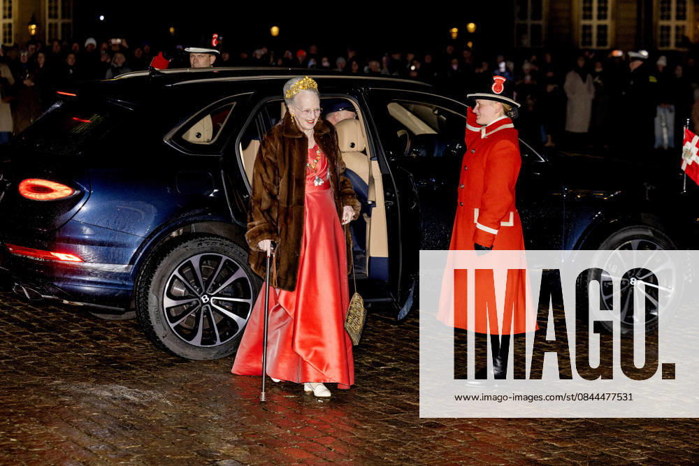Amalienborg Queen Margrethe arrive for the New Years reception at Christian palace in Copenhagen, Denmark. Â