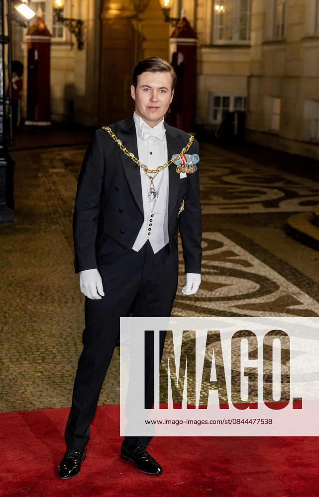 Amalienborg Prince Christian arrive for the New Years reception at Christian palace in Copenhagen, Denmark. Â