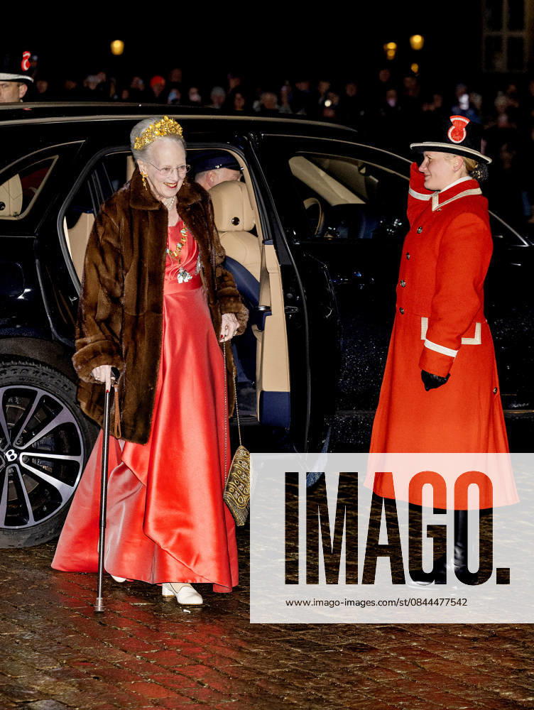Amalienborg Queen Margrethe arrive for the New Years reception at Christian palace in Copenhagen, Denmark. Â