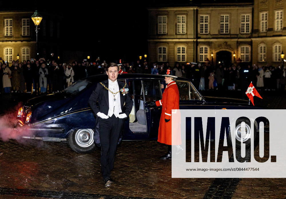 Amalienborg Prince Christian arrive for the New Years reception at Christian palace in Copenhagen, Denmark. Â