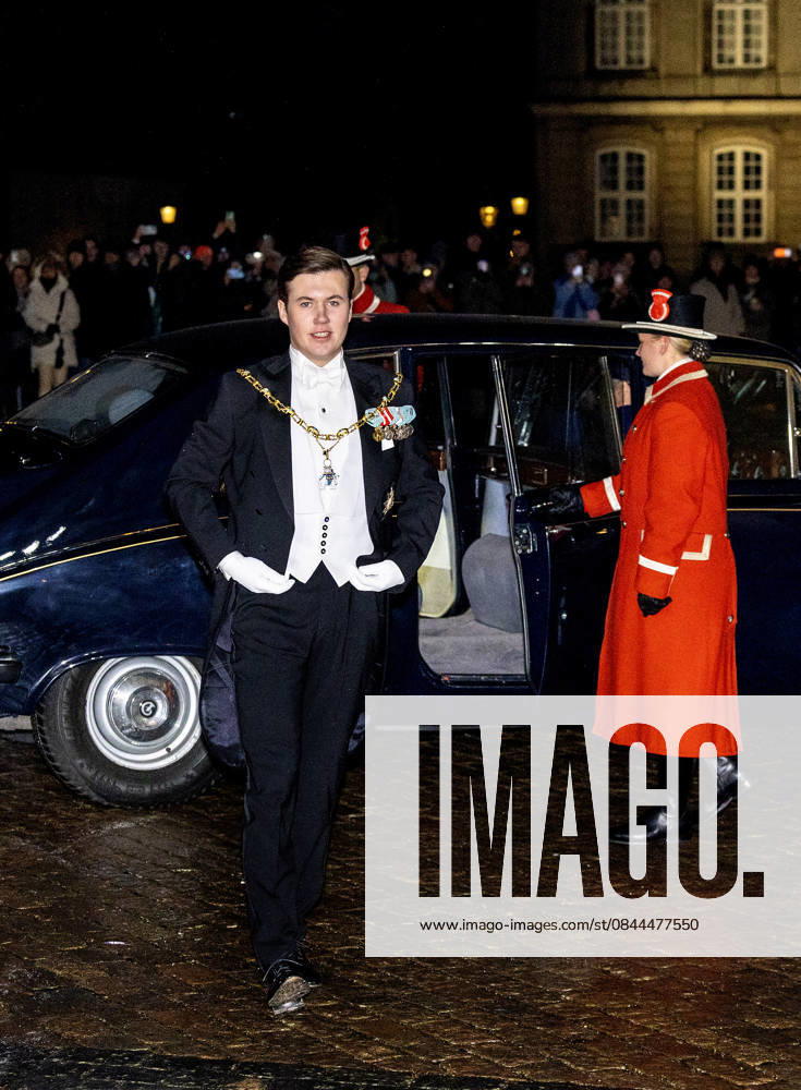 Amalienborg Prince Christian arrive for the New Years reception at Christian palace in Copenhagen, Denmark. Â