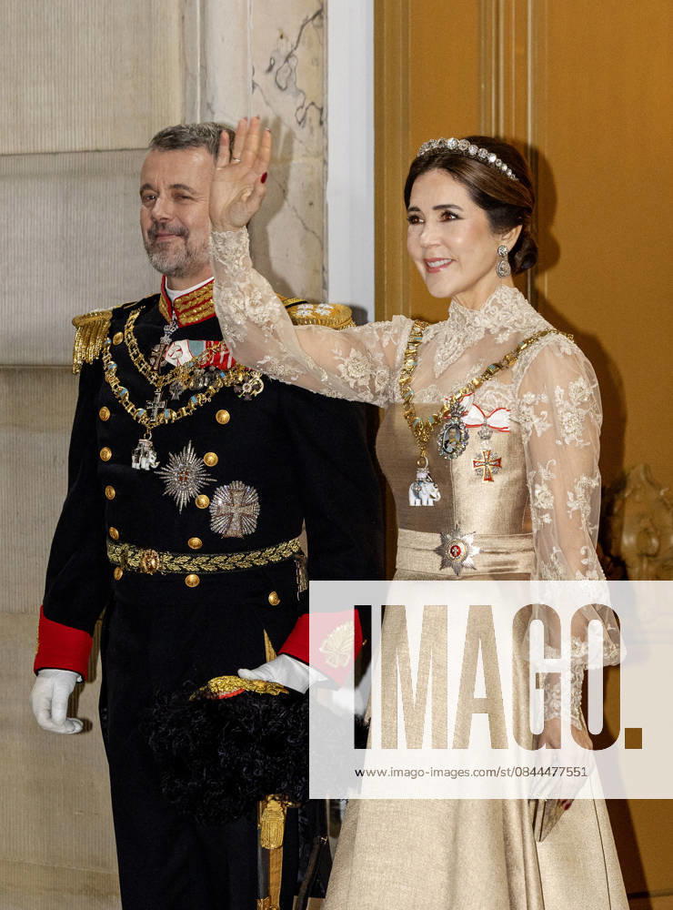 Amalienborg Queen Mary and King Frederik arrive for the New Years reception at Christian palace in Copenhagen, Denmark. Â