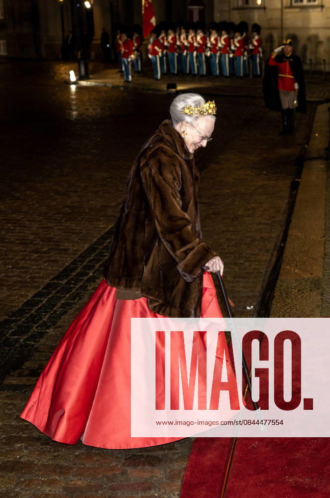 Amalienborg Queen Margrethe arrive for the New Years reception at Christian palace in Copenhagen, Denmark. Â