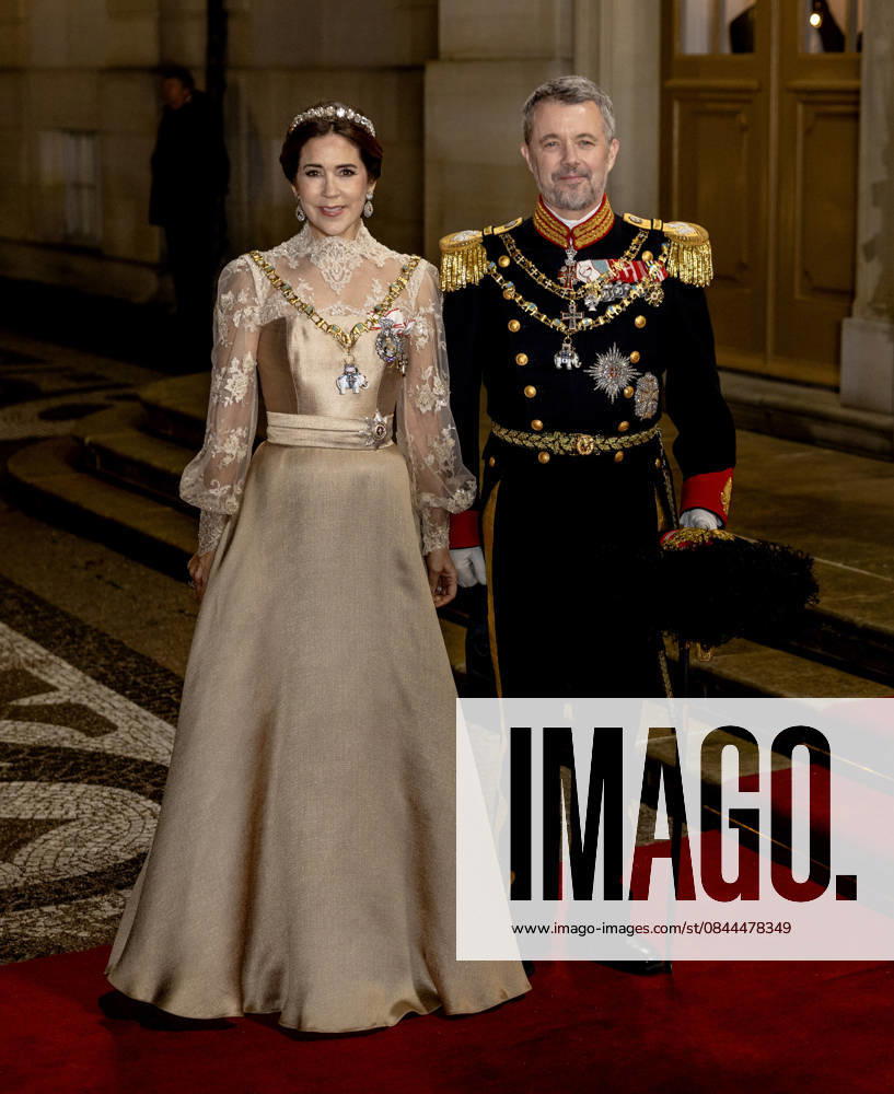Amalienborg Queen Mary and King Frederik arrive for the New Years reception at Christian palace in Copenhagen, Denmark. Â