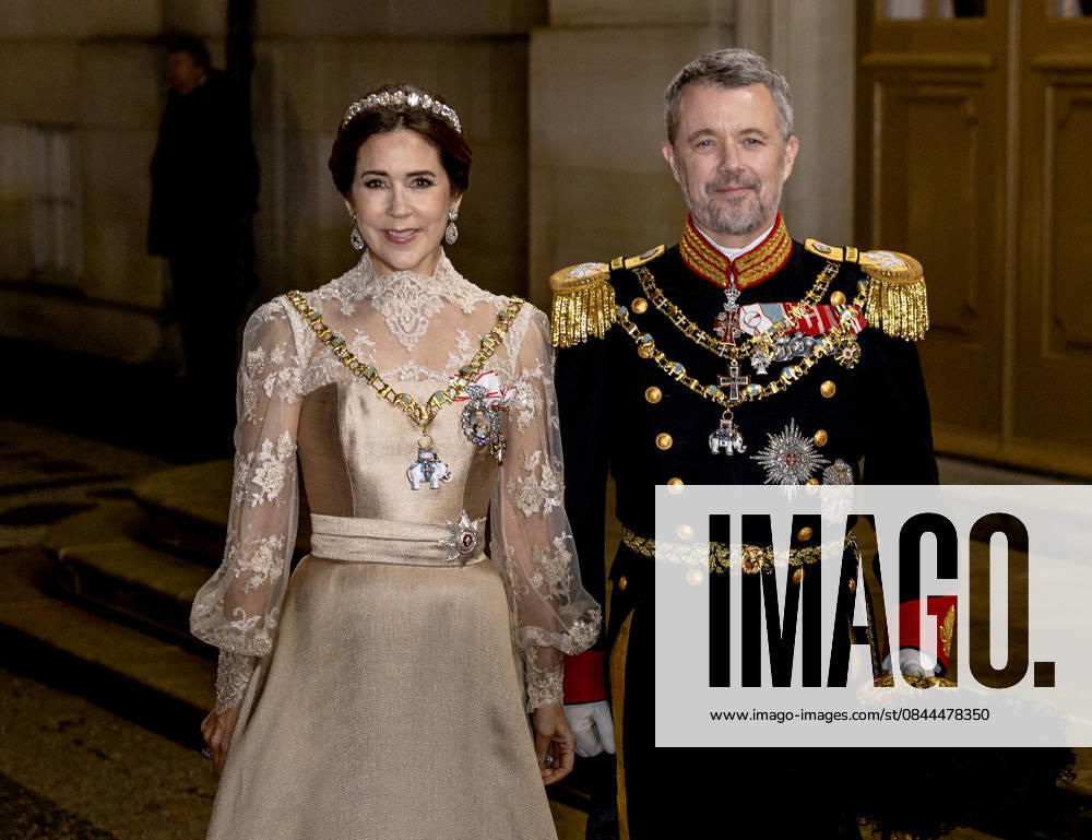 Amalienborg Queen Mary and King Frederik arrive for the New Years reception at Christian palace in Copenhagen, Denmark. Â