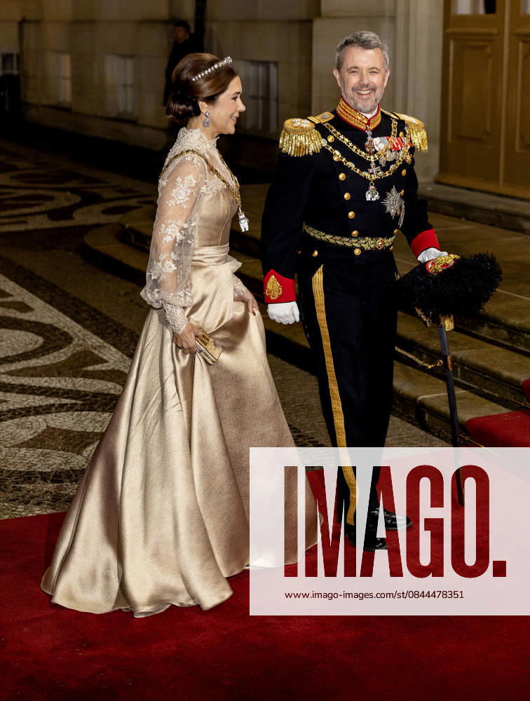Amalienborg Queen Mary and King Frederik arrive for the New Years reception at Christian palace in Copenhagen, Denmark. Â