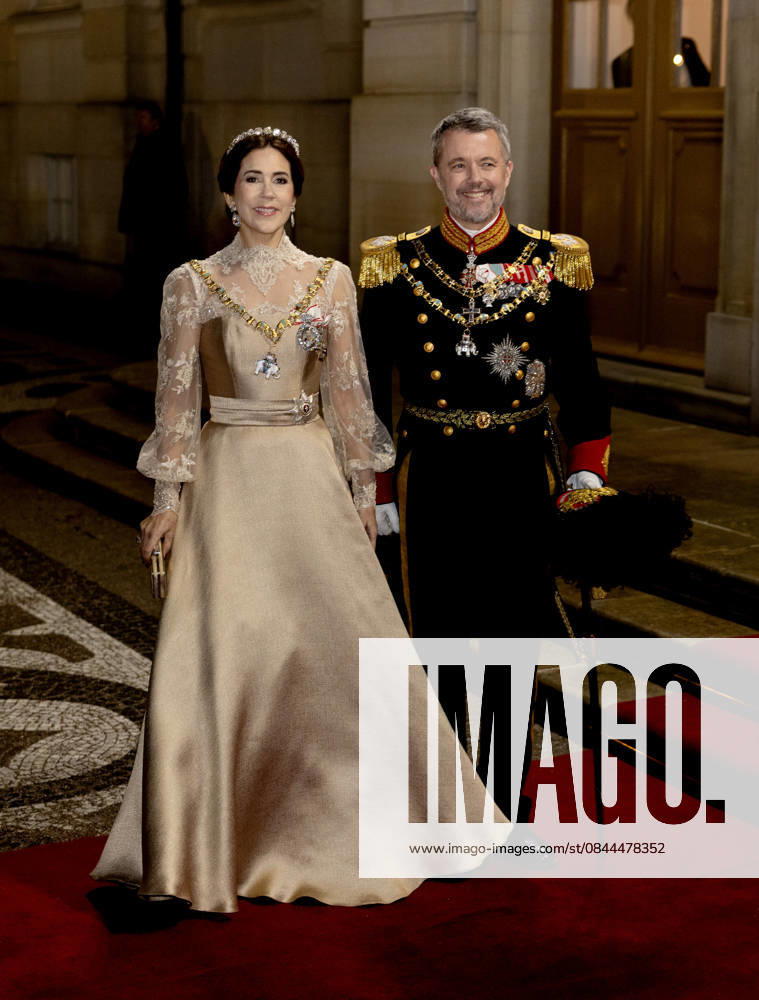 Amalienborg Queen Mary and King Frederik arrive for the New Years reception at Christian palace in Copenhagen, Denmark. Â