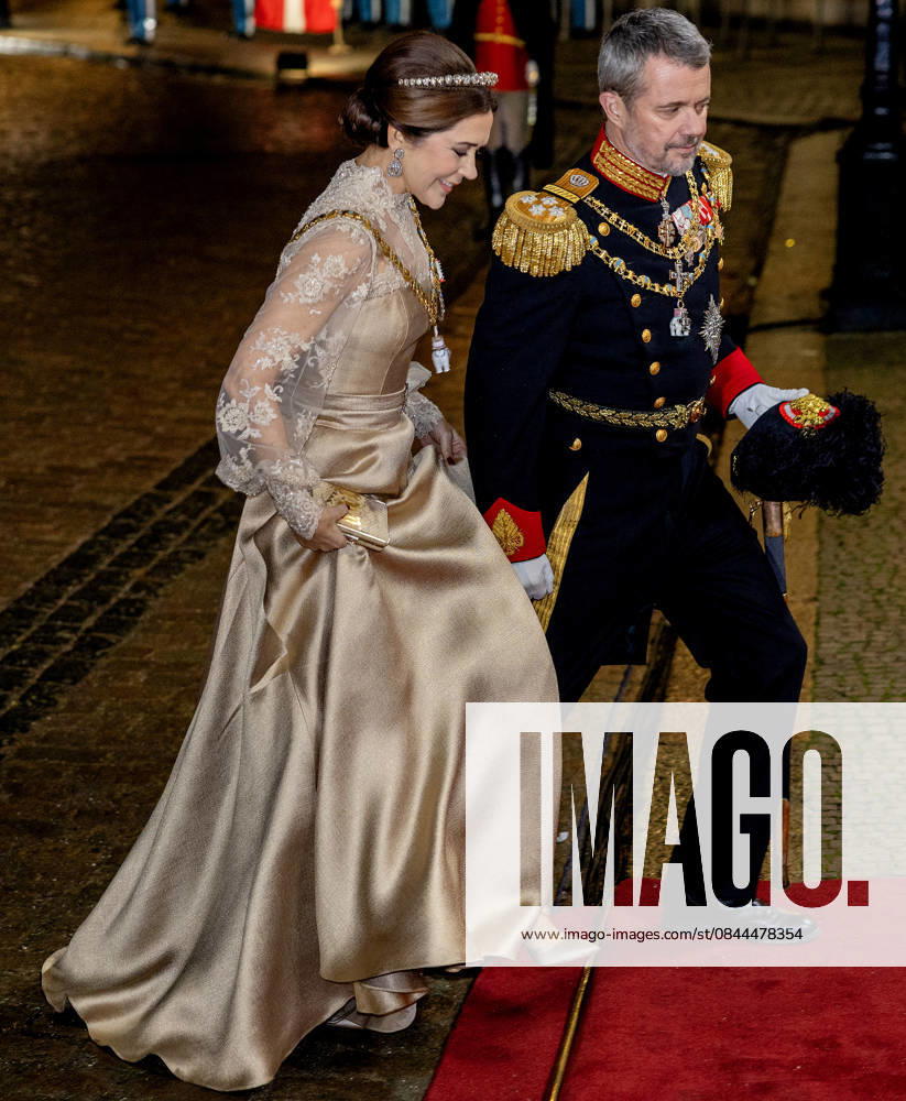 Amalienborg Queen Mary and King Frederik arrive for the New Years reception at Christian palace in Copenhagen, Denmark. Â