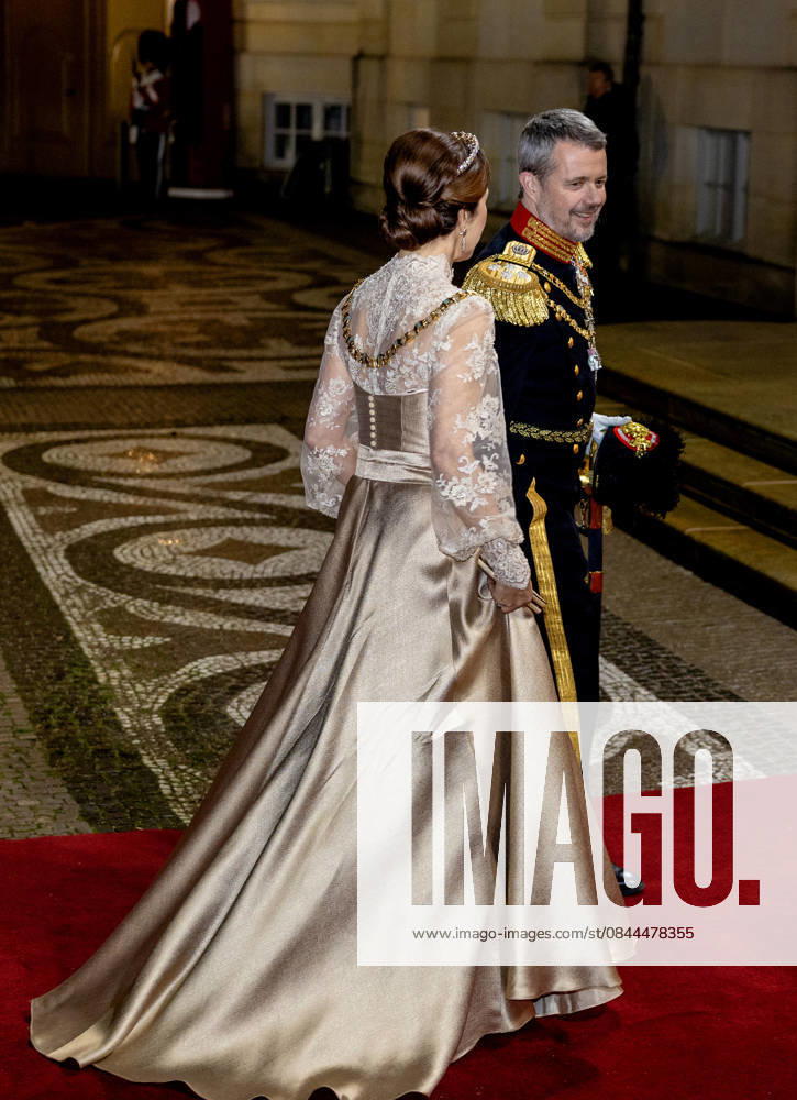 Amalienborg Queen Mary and King Frederik arrive for the New Years reception at Christian palace in Copenhagen, Denmark. Â