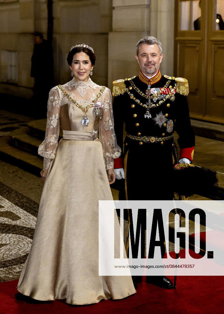 Amalienborg Queen Mary and King Frederik arrive for the New Years reception at Christian palace in Copenhagen, Denmark. Â