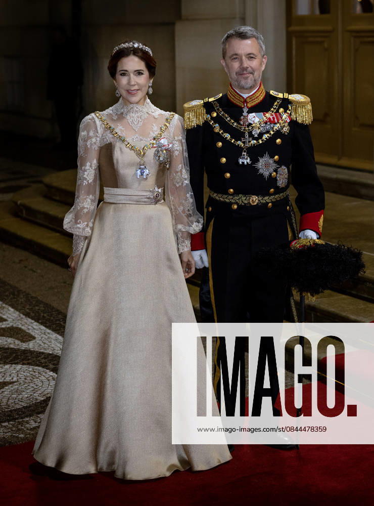 Amalienborg Queen Mary and King Frederik arrive for the New Years reception at Christian palace in Copenhagen, Denmark. Â