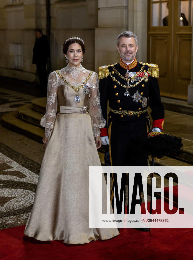 Amalienborg Queen Mary and King Frederik arrive for the New Years reception at Christian palace in Copenhagen, Denmark. Â
