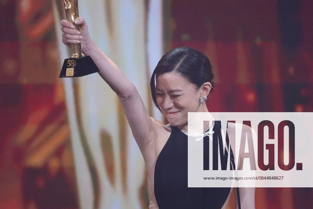 Actress Charmaine Sheh Sze-man wins the Best Actress award for the fourth time at the TVB Anniversary Awards 2025 on January 4, 2026 in Macao, China.