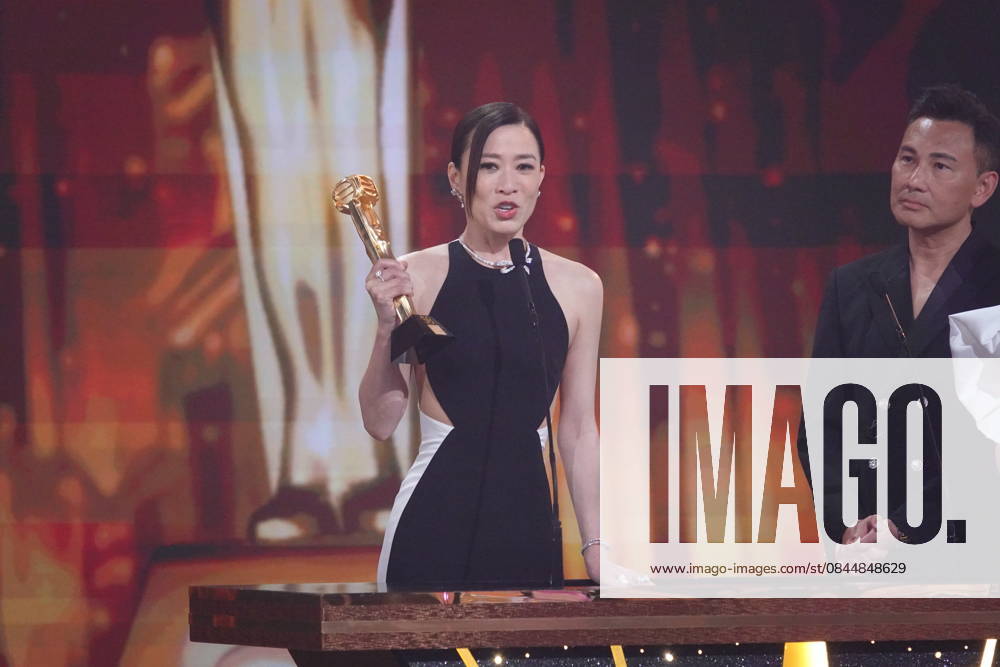 Actress Charmaine Sheh Sze-man wins the Best Actress award for the fourth time at the TVB Anniversary Awards 2025 on January 4, 2026 in Macao, China.