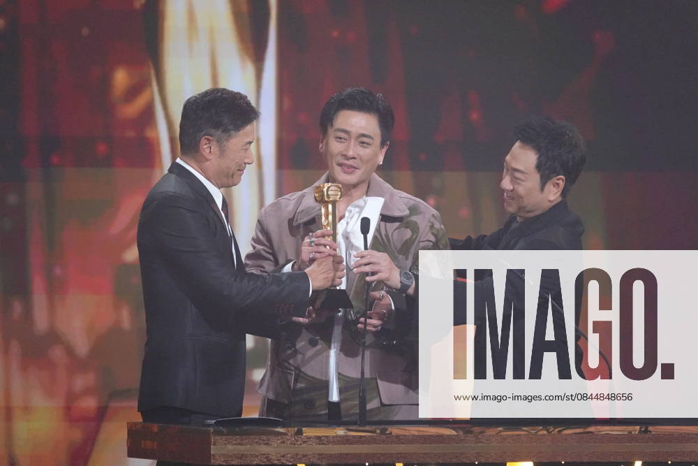 Actor Bosco Wong Chung-chak wins the Best Actor award at the TVB Anniversary Awards 2025 on January 4, 2026 in Macao, China.