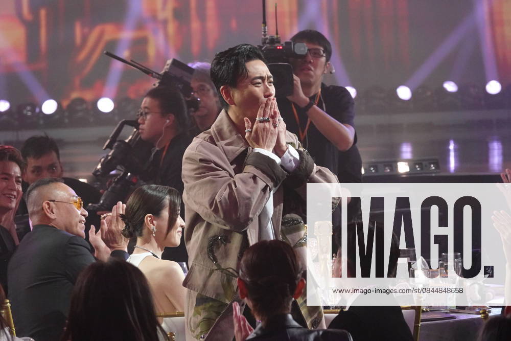 Actor Bosco Wong Chung-chak wins the Best Actor award at the TVB Anniversary Awards 2025 on January 4, 2026 in Macao, China.
