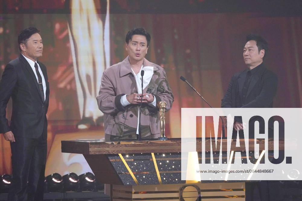Actor Bosco Wong Chung-chak wins the Best Actor award at the TVB Anniversary Awards 2025 on January 4, 2026 in Macao, China.