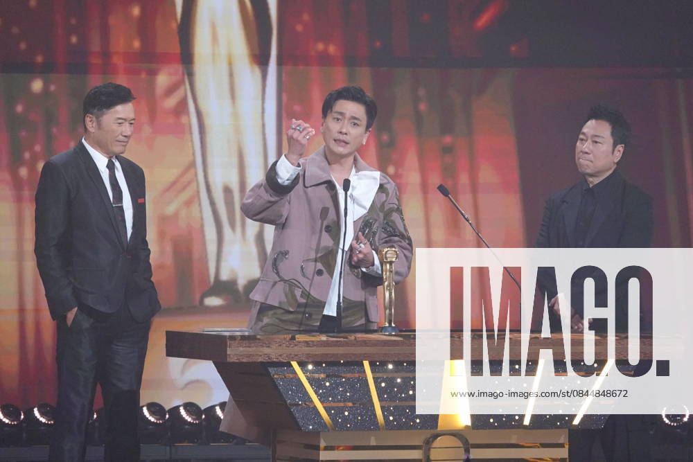 Actor Bosco Wong Chung-chak wins the Best Actor award at the TVB Anniversary Awards 2025 on January 4, 2026 in Macao, China.