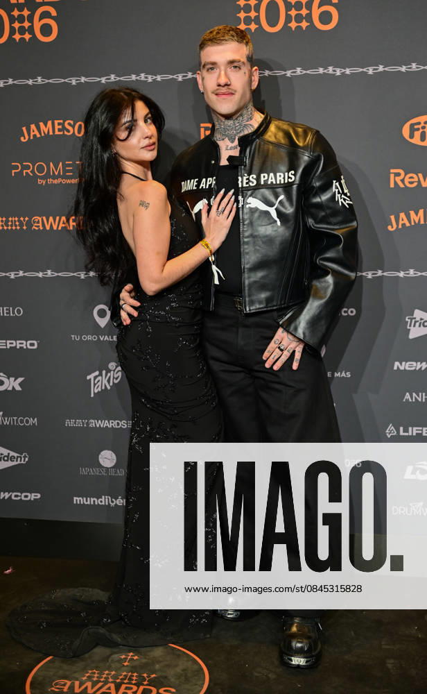 Content creators and guests pose on the black carpet during the third edition of the Army Awards, held on Saturday, January 10, at the Madrid Arena in Madrid. Known as the â€oeinternet anti-awards,†the ceremony honors the most viral moments, trends, and personalities from social media over the past year in a script-free gala hosted by Ceciarmy and Santiago Segura. In the image Ale Neathea and Arnau Madrid SPAIN - ZUMAz108 20260110_znp_z108_175