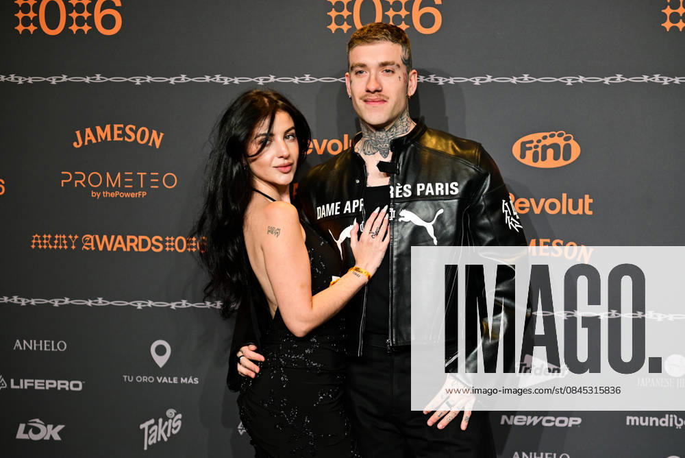 Content creators and guests pose on the black carpet during the third edition of the Army Awards, held on Saturday, January 10, at the Madrid Arena in Madrid. Known as the â€oeinternet anti-awards,†the ceremony honors the most viral moments, trends, and personalities from social media over the past year in a script-free gala hosted by Ceciarmy and Santiago Segura. In the image Ale Neathea and Arnau Madrid SPAIN - ZUMAz108 20260110_znp_z108_176