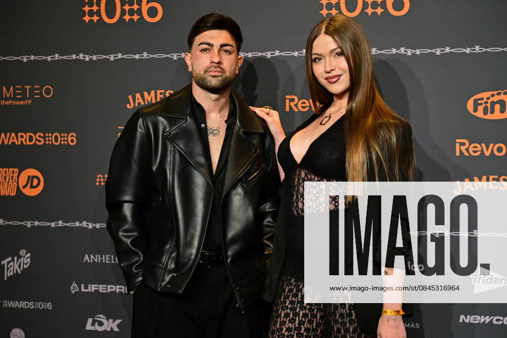 Content creators and guests pose on the black carpet during the third edition of the Army Awards, held on Saturday, January 10, at the Madrid Arena in Madrid. Known as the Ã¢â‚¬oeinternet anti-awards,Ã¢â‚¬Â the ceremony honors the most viral moments, trends, and personalities from social media over the past year in a script-free gala hosted by Ceciarmy and Santiago Segura. In the image, oÂlvaro oÂlvarez and Andrea Bueno Madrid SPAIN - ZUMAz108 20260110_znp_z108_190