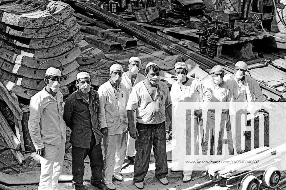 May 24 - 30, 1986. Brigade of rescue team that built the tunnel to the damaged block 4 of Chernobyl NPP.