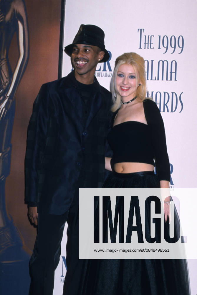 Singer Christina Aguilera Apr 11, 1999; Los Angeles, CA, USA; Singer CHRISTINA AGUILERA at the ALMA awards with Tevin Campbell. Hollywood California USA