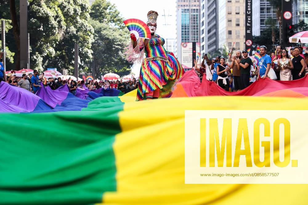 30th edition of the Sao Paulo LGBT+ Pride Parade 30th edition of the Sao Paulo LGBT+ Pride Parade. With the theme The street calls, the ballot box confirms, the event celebrates three decades of mobilization of the LGBTQIAPN+ community, on Paulista Avenue, in the central region of Sao Paulo, this Sunday, June 7, 2026. SAO PAULO SAO PAULO BRAZIL