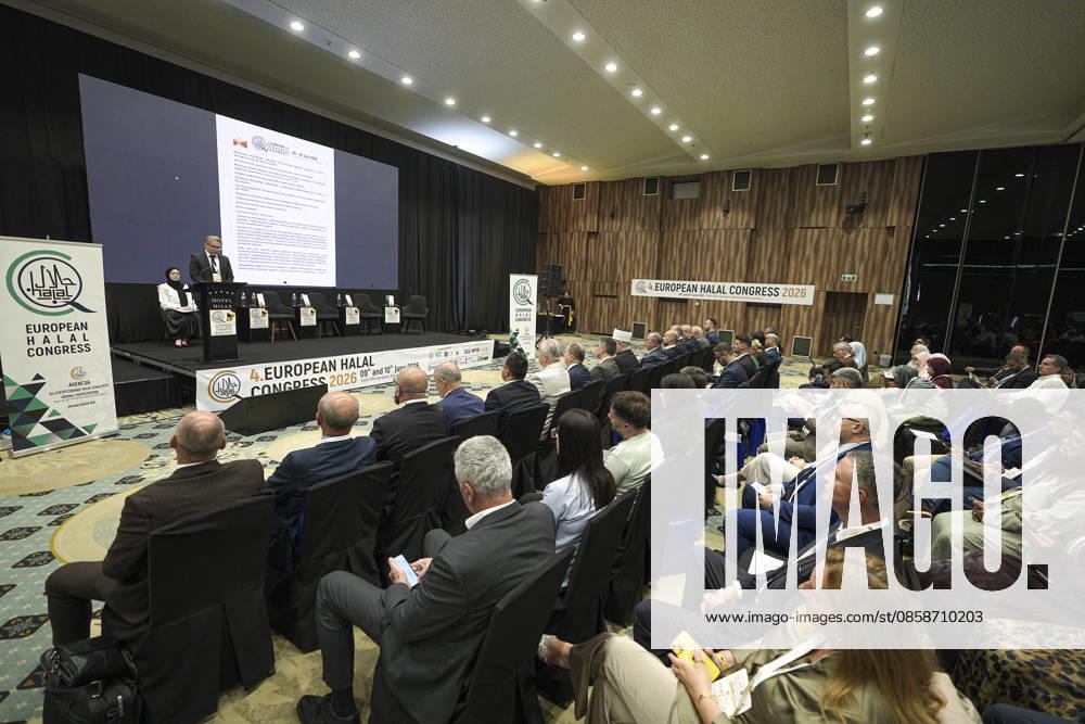 4th European Halal Congress in Sarajevo SARAJEVO, BOSNIA AND HERZEGOVINA - JUNE 9: Participants attend the 4th European Halal Congress 2026, a major event for the halal industry in Europe, in Sarajevo, Bosnia and Herzegovina, on June 9, 2026. Samir Jordamovic Anadolu Sarajevo Bosnia and Herzegovina. Editorial use only. Please get in touch for any other usage.