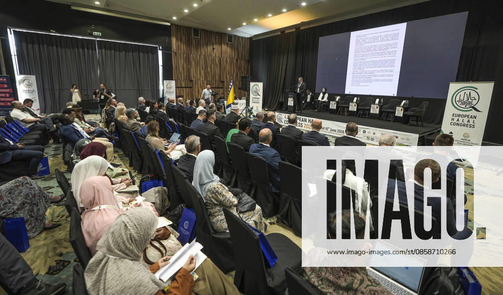 4th European Halal Congress in Sarajevo SARAJEVO, BOSNIA AND HERZEGOVINA - JUNE 9: Participants attend the 4th European Halal Congress 2026, a major event for the halal industry in Europe, in Sarajevo, Bosnia and Herzegovina, on June 9, 2026. Samir Jordamovic Anadolu Sarajevo Bosnia and Herzegovina. Editorial use only. Please get in touch for any other usage.