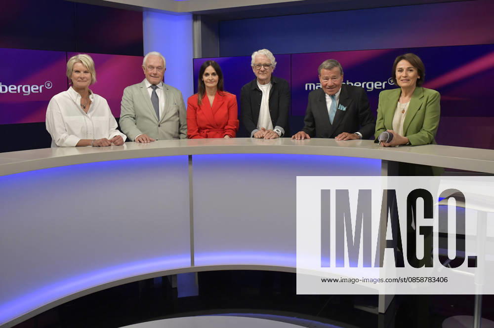 Susanne Gaschke, Wolfgang Kubicki, Iris Sayram, Marcel Reif, Wolfgang Grupp and Sandra Maischberger on the ARD talk show maischberger in Studio Berlin Adlershof Berlin, 09 06 2026 Foto:xM.xBehrensx xFuturexImagex maischberger0906_6601