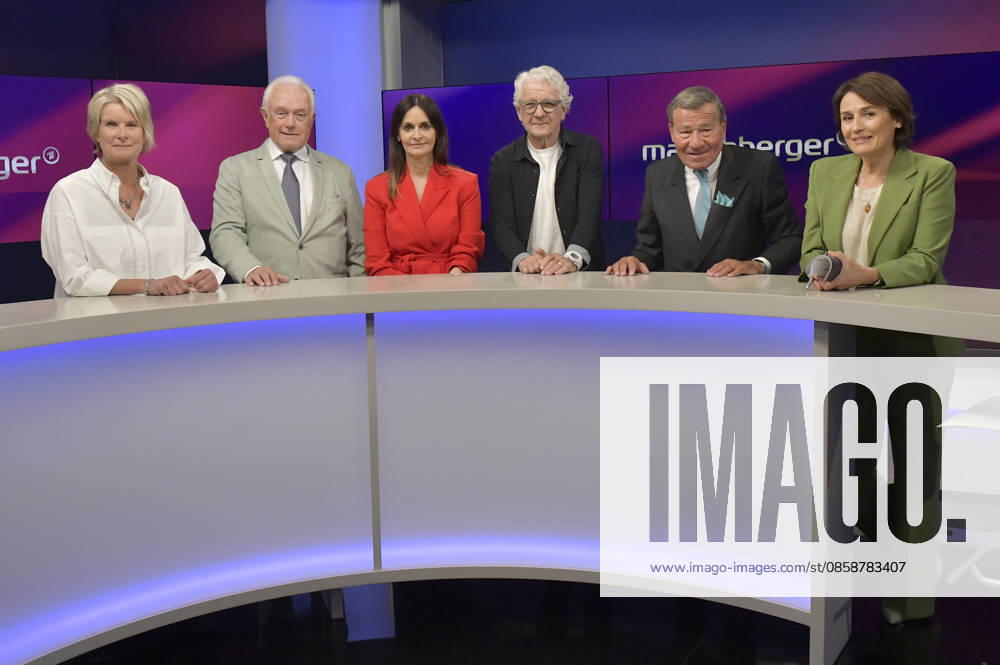 Susanne Gaschke, Wolfgang Kubicki, Iris Sayram, Marcel Reif, Wolfgang Grupp and Sandra Maischberger on the ARD talk show maischberger in Studio Berlin Adlershof Berlin, 09 06 2026 Foto:xM.xBehrensx xFuturexImagex maischberger0906_6602
