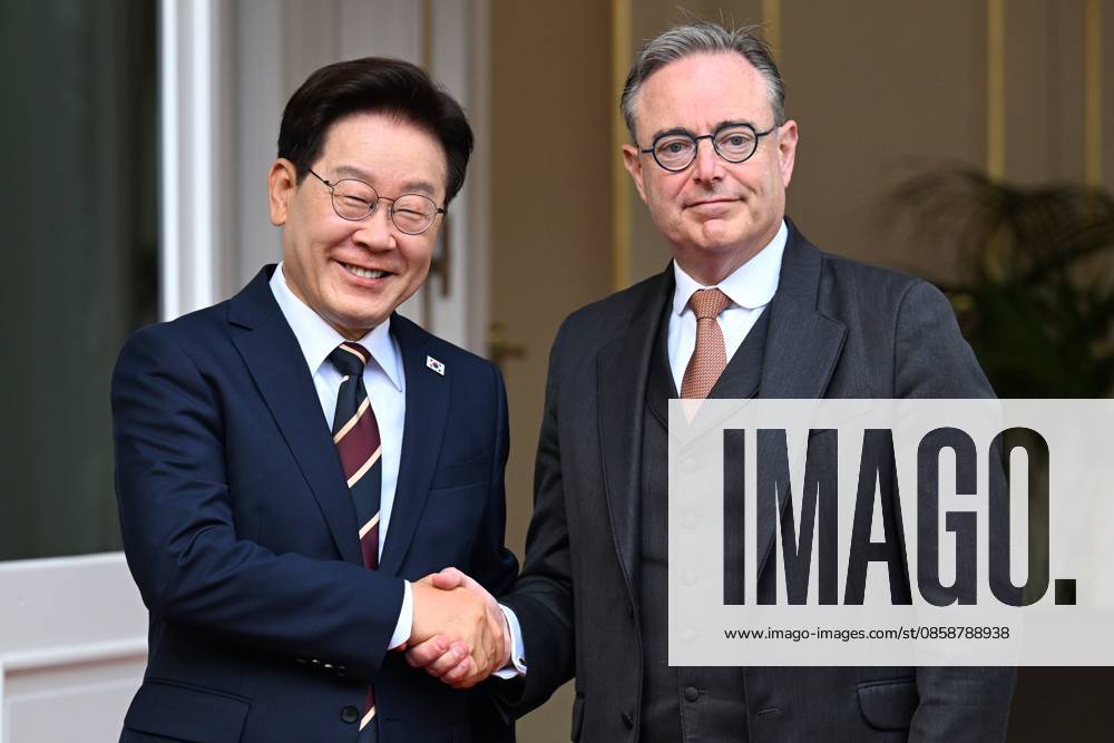 PM Bart De Wever meets South Korean President Lee Jae Myung BRUSSELS, BELGIUM - JUNE 10 : PM Bart De Wever meets South Korean President Lee Jae Myung on June 10, 2026 in Brussels, Belgium, 10 06 2026 Brussels Belgium