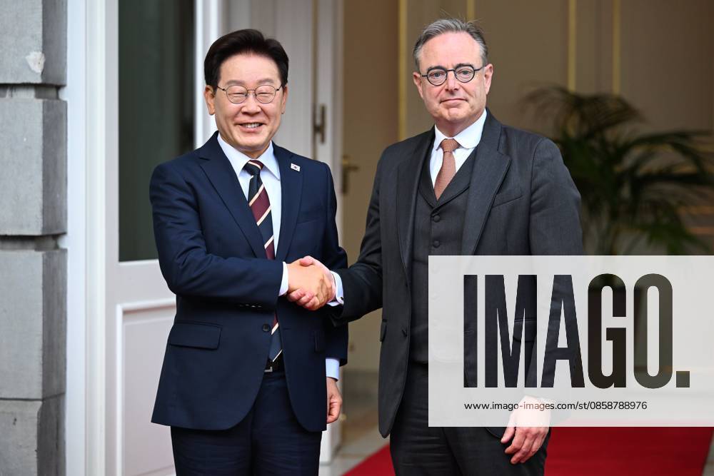 PM Bart De Wever meets South Korean President Lee Jae Myung BRUSSELS, BELGIUM - JUNE 10 : PM Bart De Wever meets South Korean President Lee Jae Myung on June 10, 2026 in Brussels, Belgium, 10 06 2026 Brussels Belgium