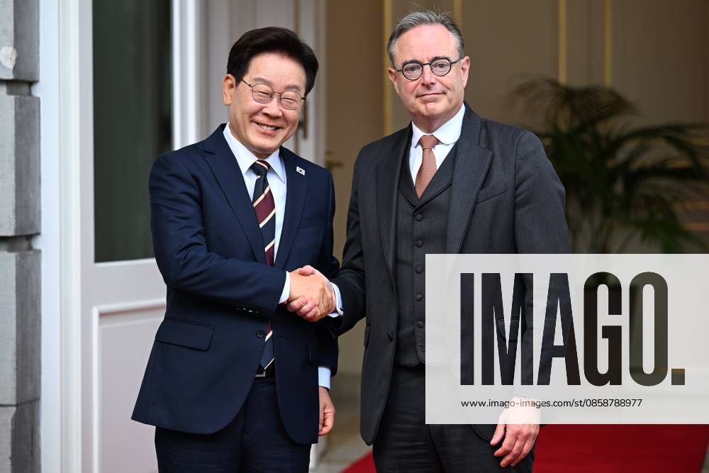PM Bart De Wever meets South Korean President Lee Jae Myung BRUSSELS, BELGIUM - JUNE 10 : PM Bart De Wever meets South Korean President Lee Jae Myung on June 10, 2026 in Brussels, Belgium, 10 06 2026 Brussels Belgium