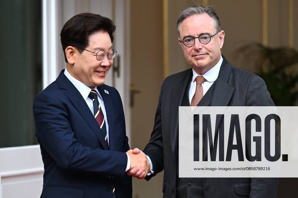 PM Bart De Wever meets South Korean President Lee Jae Myung BRUSSELS, BELGIUM - JUNE 10 : PM Bart De Wever meets South Korean President Lee Jae Myung on June 10, 2026 in Brussels, Belgium, 10 06 2026 Brussels Belgium