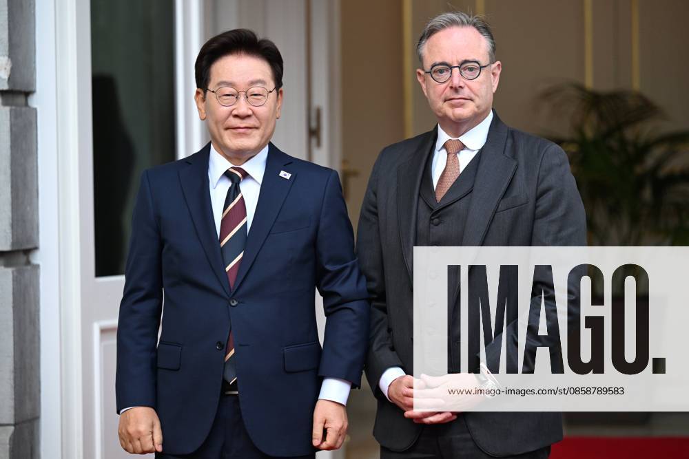PM Bart De Wever meets South Korean President Lee Jae Myung BRUSSELS, BELGIUM - JUNE 10 : PM Bart De Wever meets South Korean President Lee Jae Myung on June 10, 2026 in Brussels, Belgium, 10 06 2026 Brussels Belgium