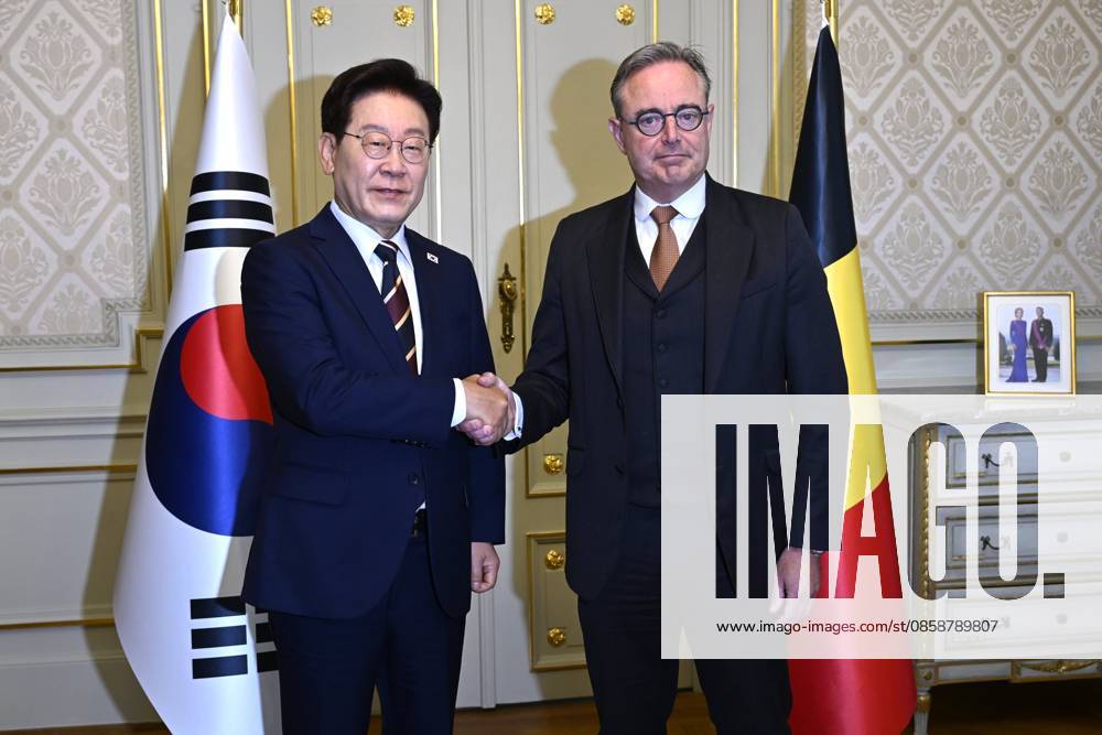 PM Bart De Wever meets South Korean President Lee Jae Myung BRUSSELS, BELGIUM - JUNE 10 : PM Bart De Wever meets South Korean President Lee Jae Myung on June 10, 2026 in Brussels, Belgium, 10 06 2026 Brussels Belgium
