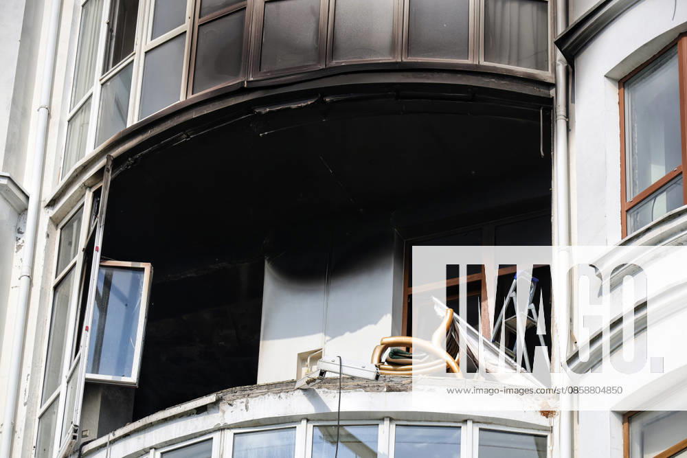 A balcony of a multi-storey residential building damaged in a Russian drone attack on Odesa, Ukraine, on June 10, 2026. The Russian army attacked the city with strike drones. Residential buildings were damaged in the attack. Three people were injured, including two children (Photo by Nina Liashonok Ukrinform) Russian drone strike damages housing in Odesa