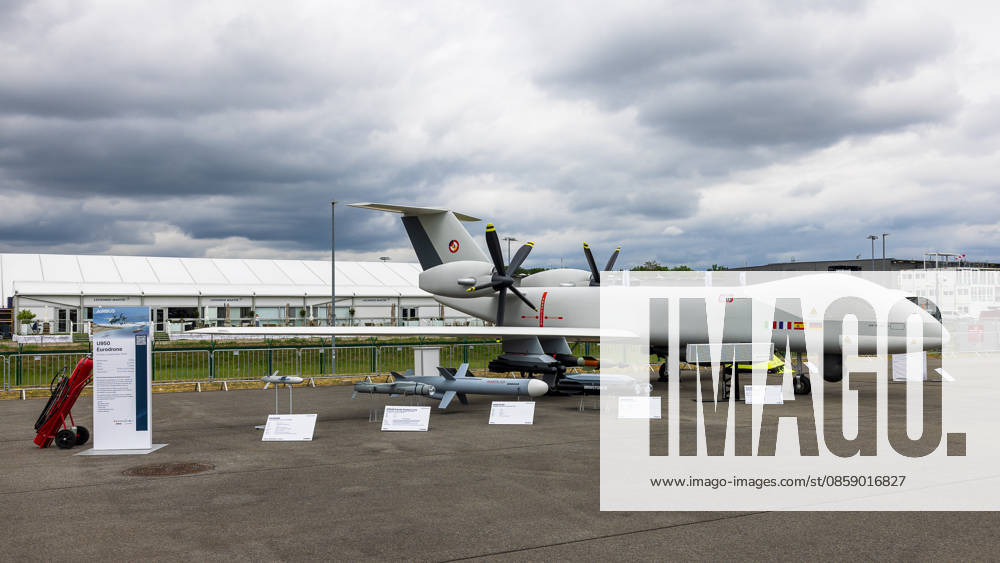 Trade visitor day at ILA Berlin 2026, Berlin, 12 06 2026 The Eurodrone U950 from Airbus is presented as a 1 20260612-286A9716-M4000