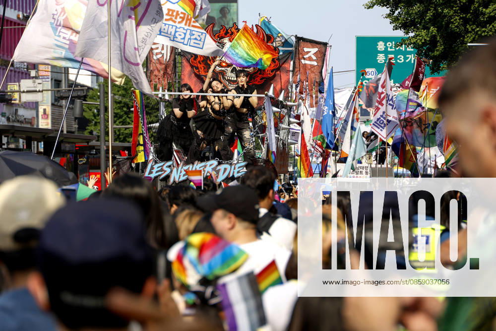 Annual LGBTQ Pride Parade held in central Seoul Participants march during the 27th Seoul Queer Parade in downtown Seoul, South Korea, on June 13, 2026. Seoul South Korea