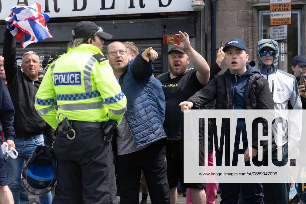 Anti-immigration protest march, Walton, Liverpool, UK, 13 June 2026. A large police presence prevents major disorder at an anti-immigration, pro-deportation protest march in Walton, Liverpool, UK, 13 June 2026., Credit:John Johnson Avalon