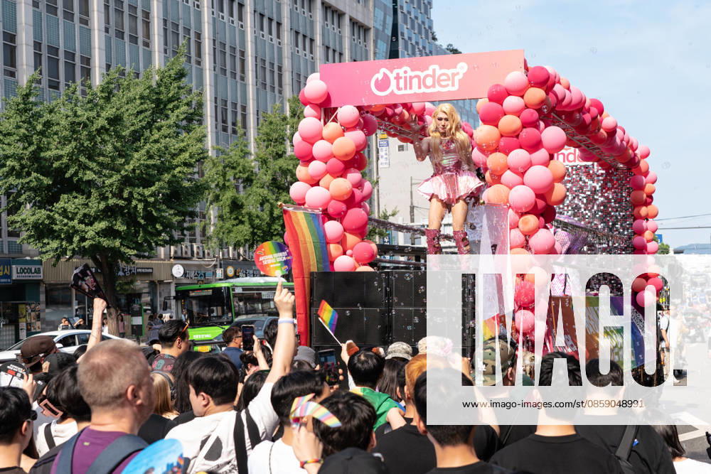 The 27th Seoul Queer Parade (SQP) in Seoul - 13 Jun 2026 Drag artist GVAN performs on the parade car during the Seoul Queer Parade. The 27th Seoul Queer Parade (SQP) was held in Seoul, South Korea. It is a public cultural event held downtown every year to promote LGBTQIA+ visibility, human rights, cultural enjoyment, and pride. Seoul South Korea
