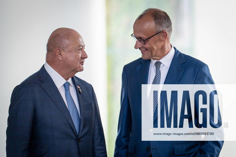 Christian Stocker, Chancellor of Austria; Friedrich Merz, Chancellor of Germany (from left): Meeting of the heads of state and government of several like-minded EU countries regarding the next Multiannual Financial Framework at the Federal Chancellery, Berlin, Germany. Federal Chancellery, Berlin