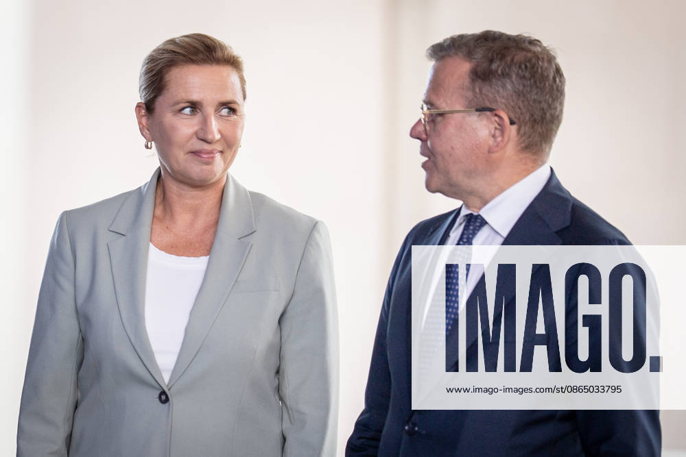 Mette Frederiksen, Minister of State of Denmark, and Petteri Orpo, Prime Minister of Finland (from left) Meeting of heads of state and government from several like-minded EU countries regarding the next Multiannual Financial Framework at the Federal Chancellery, Berlin, Germany Federal Chancellery