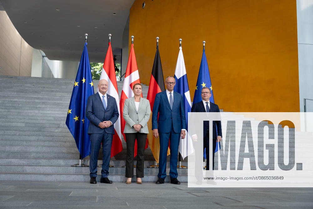 Chancellery, Meeting of Like-Minded States, Berlin, Chancellery, Federal Chancellor, Friedrich Merz, Federal Chancellor, Christian Stocker, Austria, Prime Minister, Petteri Orpo, Finland, Prime Minister, Mette Frederiksen, Denmark, Berlin, Berlin, GER