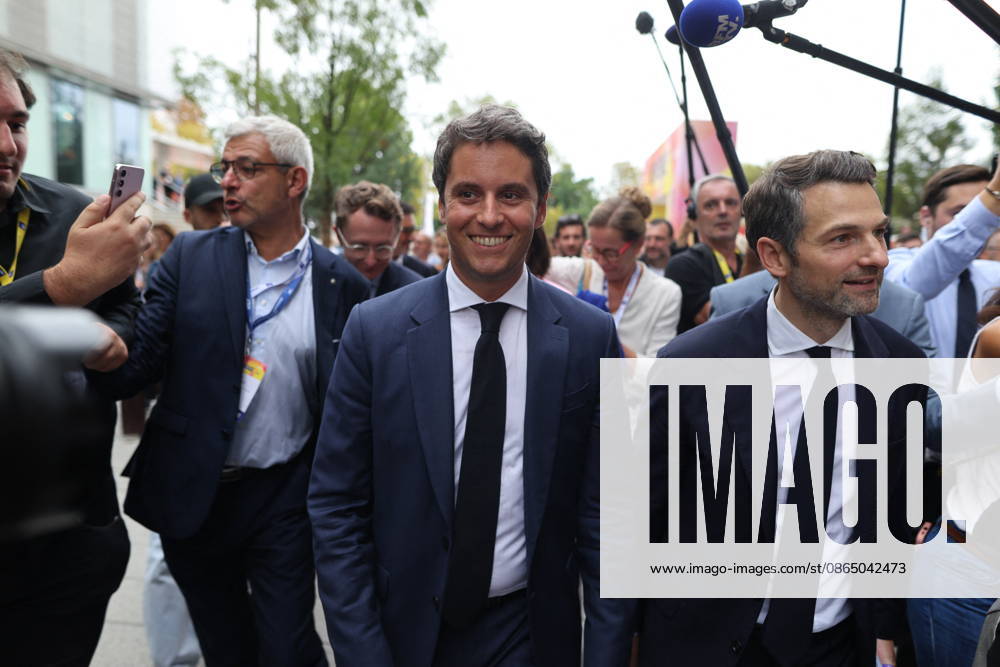 REF Medef - Gabriel Attal Arrives at Presidential Debate General Secretary of French centrist party Renaissance and 2027 presidential candidate Gabriel Attal arrives at the presidential debate during the La REF 2026 meeting of French entrepreneurs, organised by the MEDEF, France s main employers federation, at the Roland-Garros venue in Paris, France on August 27, 2026. Photo by Raphael Lafargue ABACAPRESS.COM Paris France
