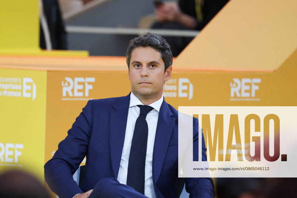 REF Medef - Presidential Debate General Secretary of French centrist party Renaissance Gabriel Attal at the presidential debate during the La REF 2026 meeting of French entrepreneurs, organised by the MEDEF, France s main employers federation, at the Roland-Garros venue in Paris, France on August 27, 2026. Photo by Raphael Lafargue ABACAPRESS.COM Paris France