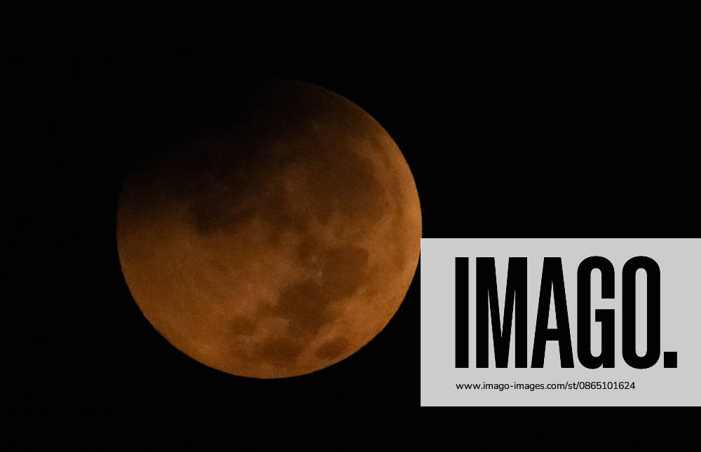 JEDDAH, SAUDI ARABIA AUGUST 28, 2026: A partial lunar eclipse is seen over the city of Jeddah, Saudi Arabia, on August 28, 2026.